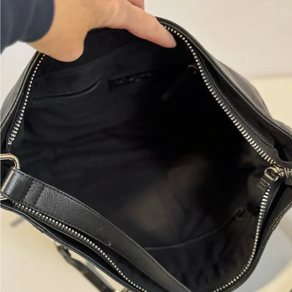 Vintage Large HALOGEN Soft Pebbled Leather Hobo Bag Handbag - Picture 8 of 11